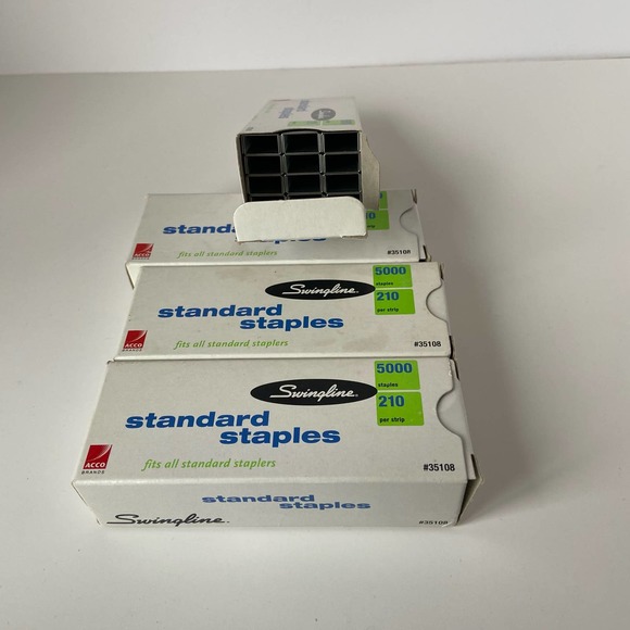 Swingline Standard Staples 4 Boxes #35108 New 5000 per box 210 per strip - Picture 4 of 4